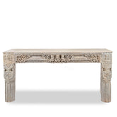 Antique Indian Hand Carved Solid Wood Console Table 05